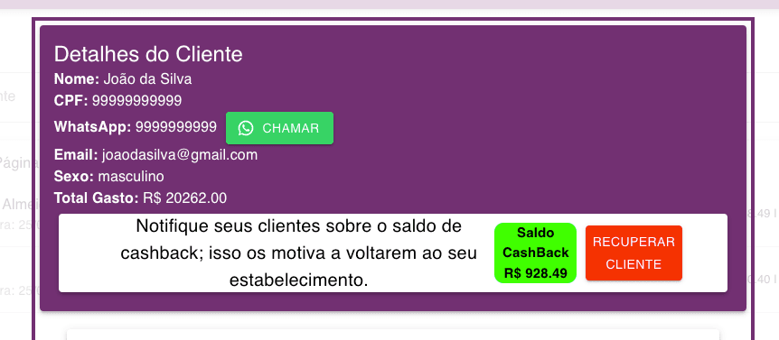 Detalhes do Cliente